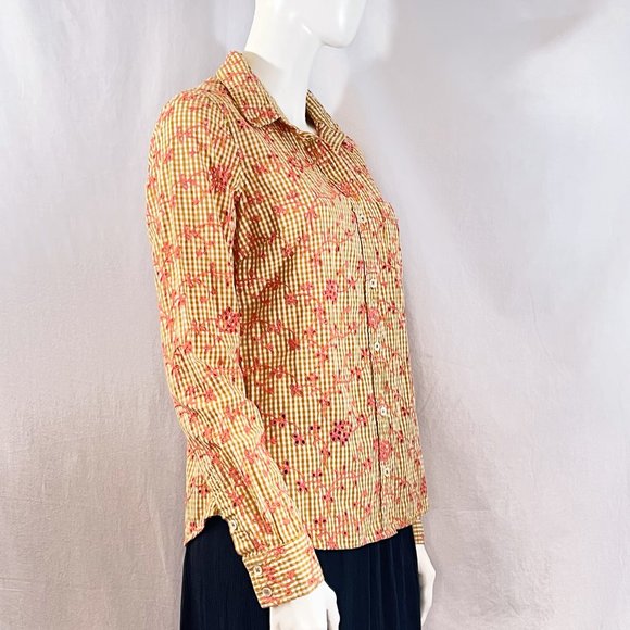 Gingham And Eyelet Button-Down Shirt | Anthropologie - Picture 7 of 9